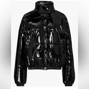 RTR Now Shiny Black Puffer Jacket